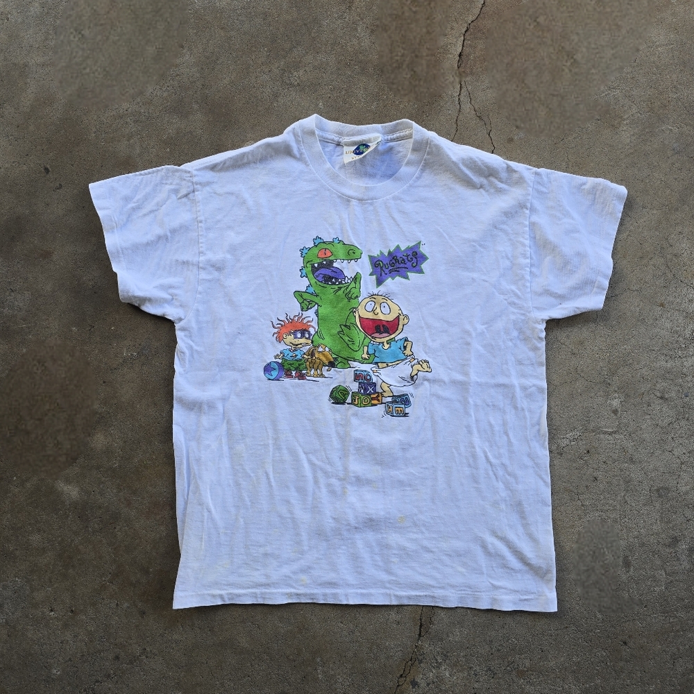 Vintage 90s Nickelodeon Rugrats Reptar TV Promo T-Shirt Universal Studios M